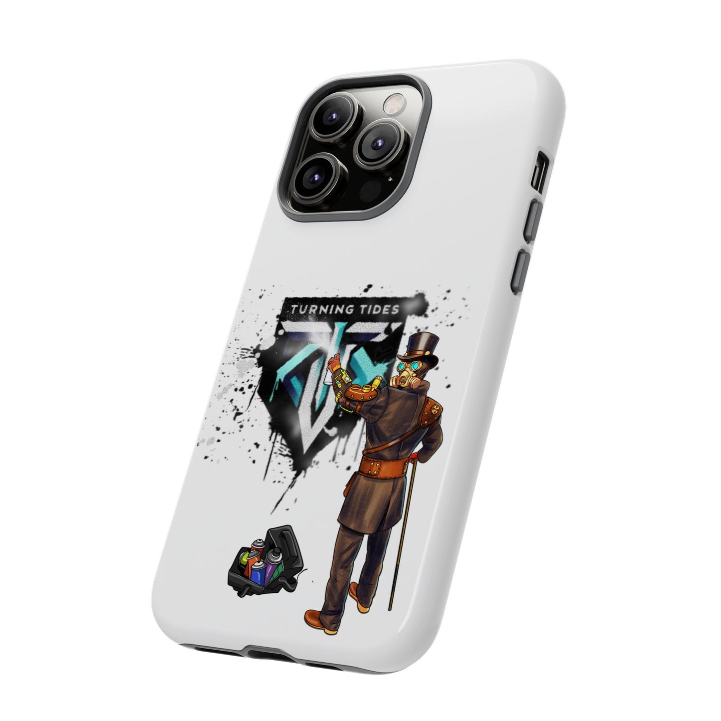 Phone Case - Steampunk Character Turning Tides Logo Tough Case