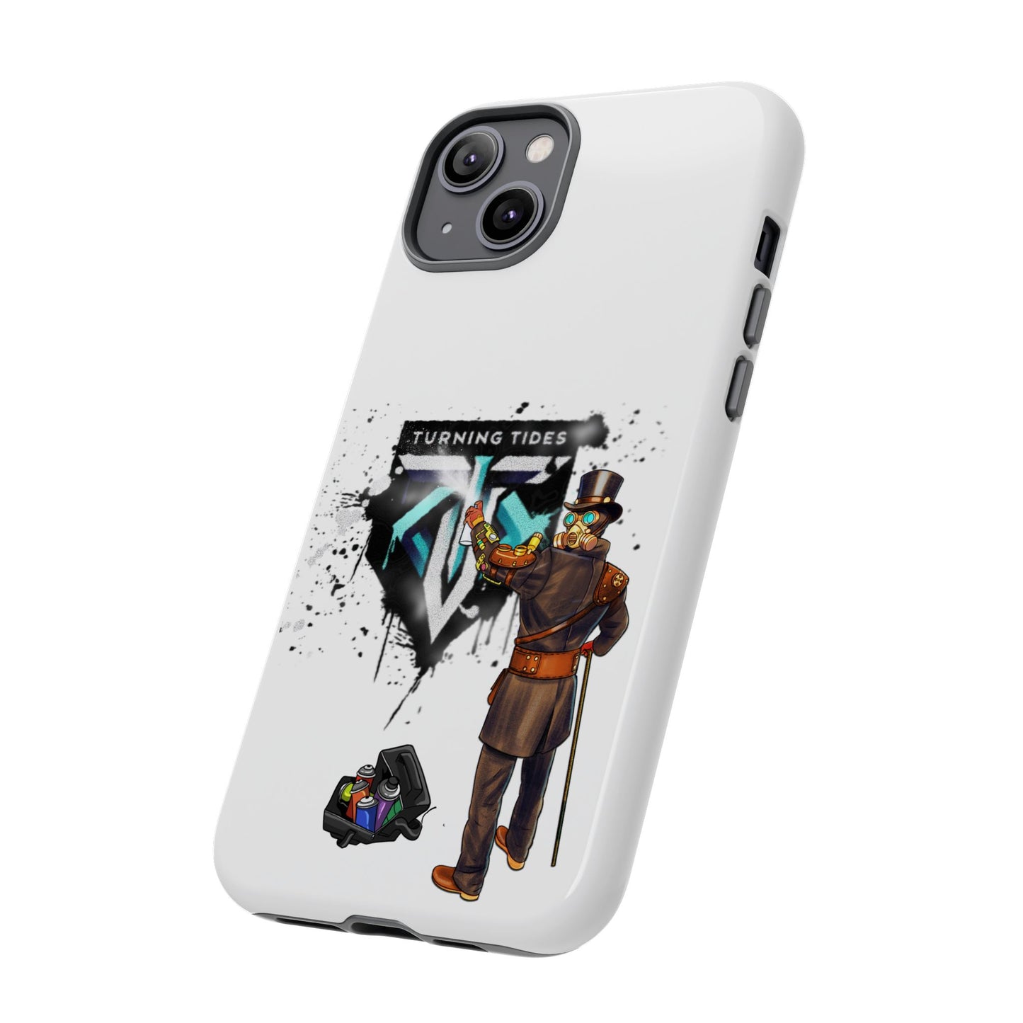 Phone Case - Steampunk Character Turning Tides Logo Tough Case