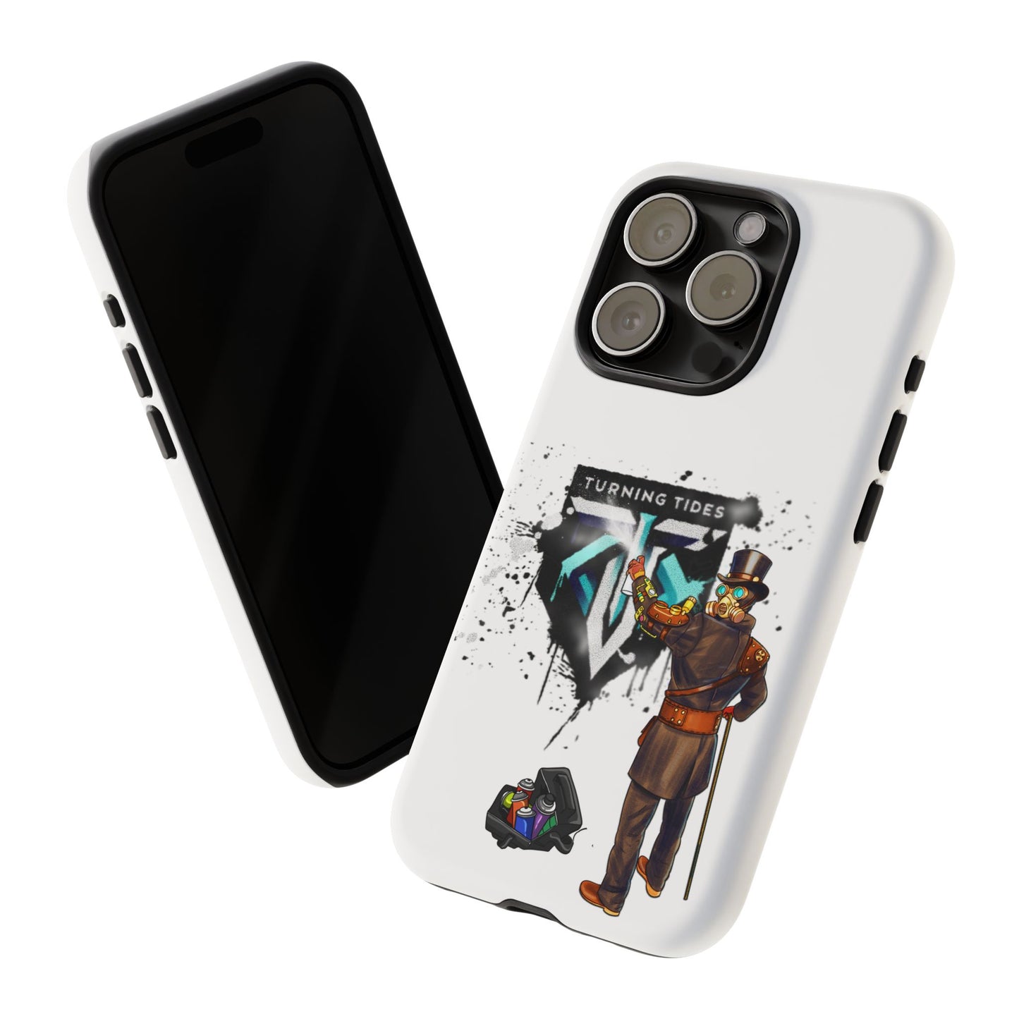 Phone Case - Steampunk Character Turning Tides Logo Tough Case