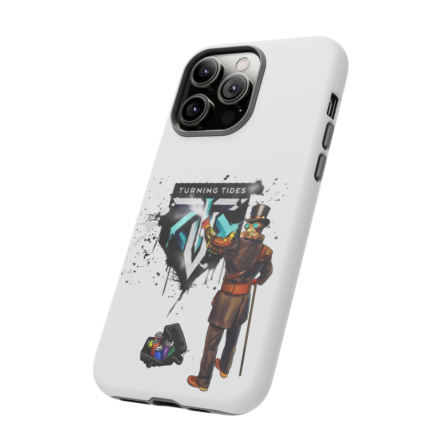 Phone Case - Steampunk Character Turning Tides Logo Tough Case