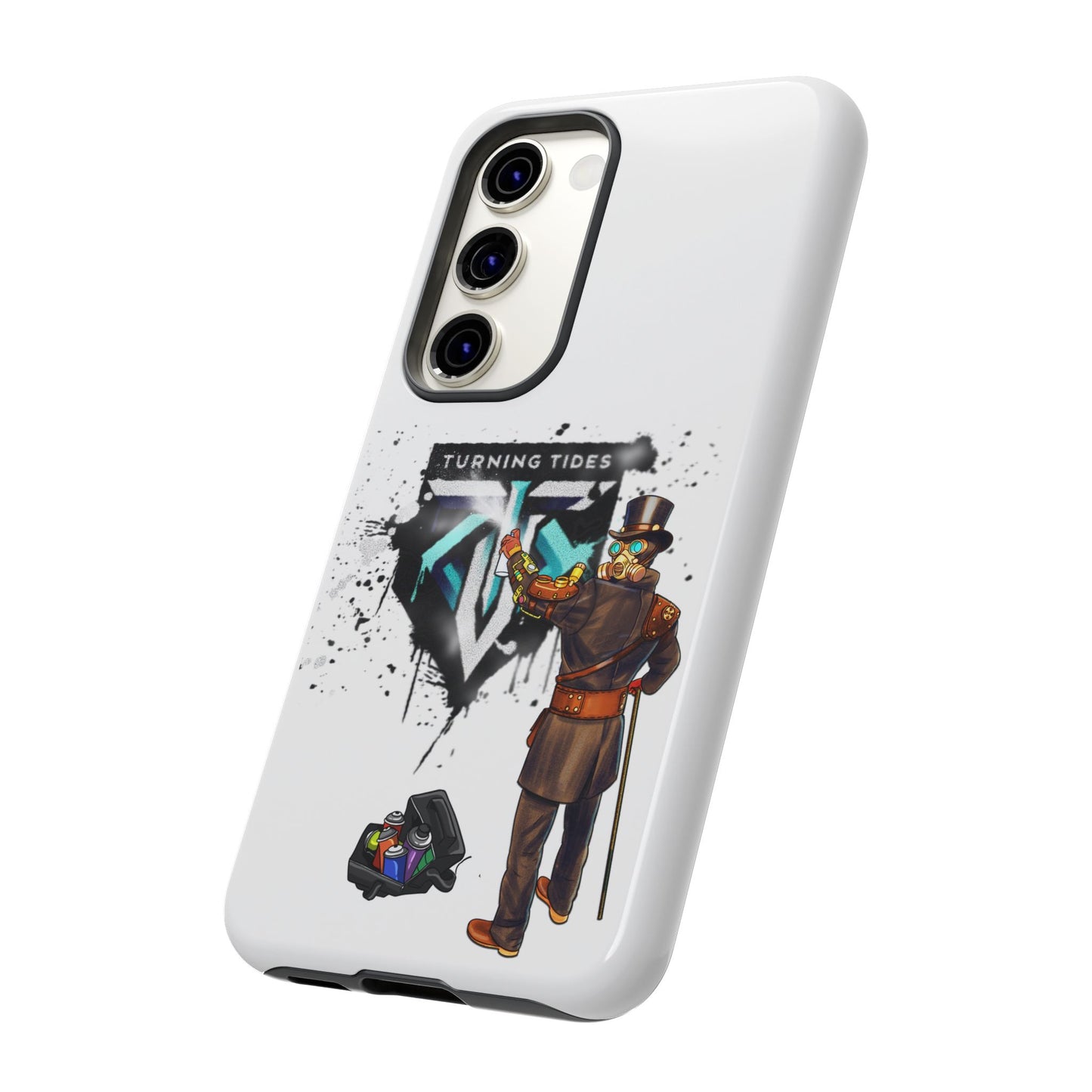 Phone Case - Steampunk Character Turning Tides Logo Tough Case