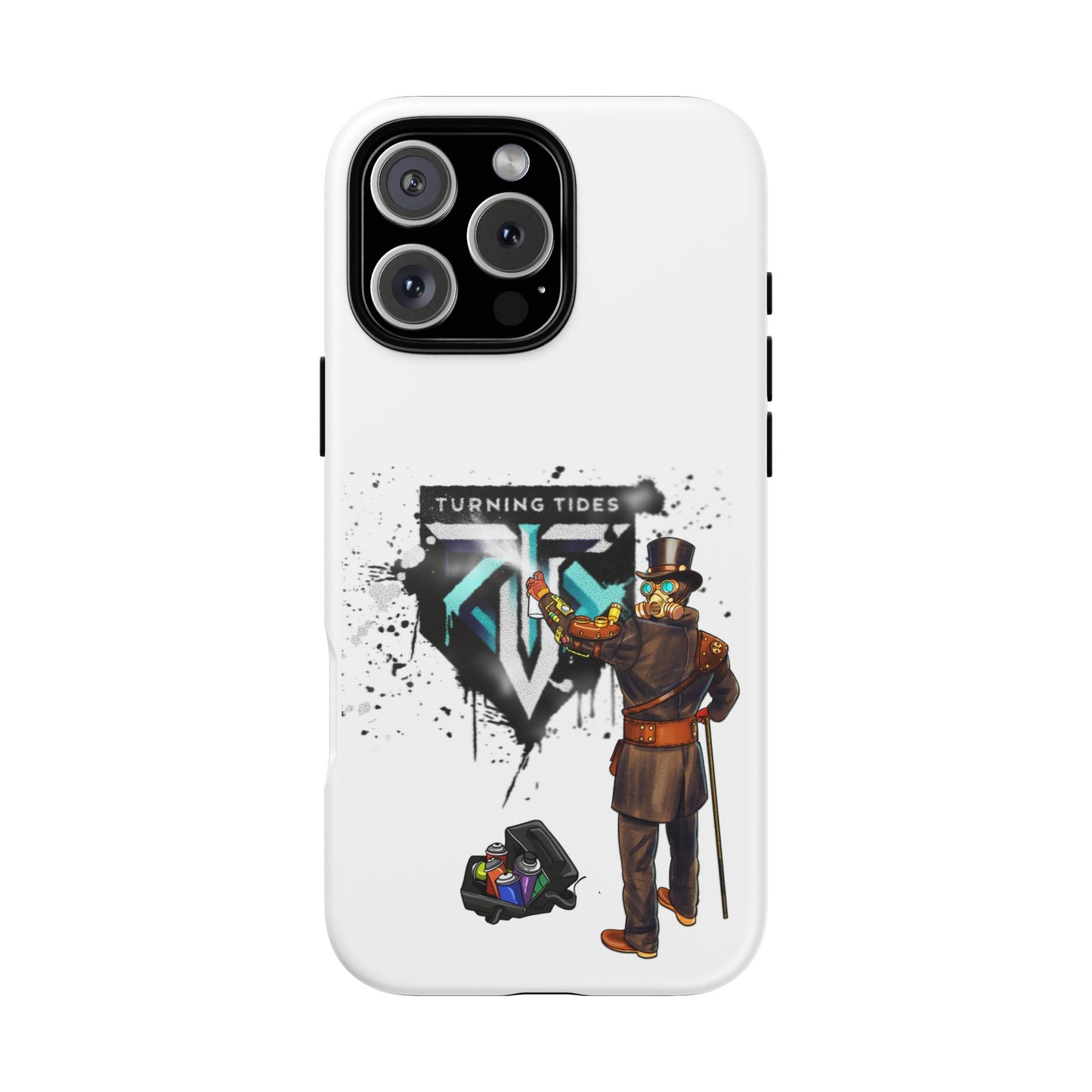 Phone Case - Steampunk Character Turning Tides Logo Tough Case