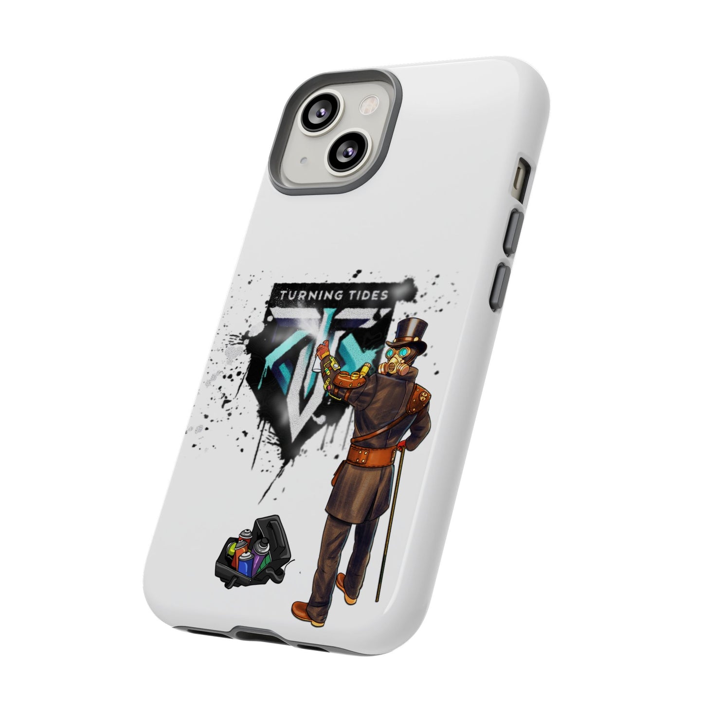 Phone Case - Steampunk Character Turning Tides Logo Tough Case