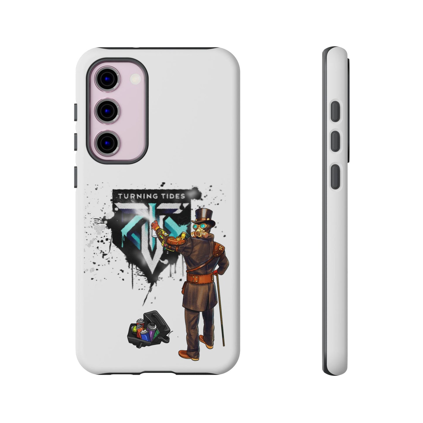 Phone Case - Steampunk Character Turning Tides Logo Tough Case