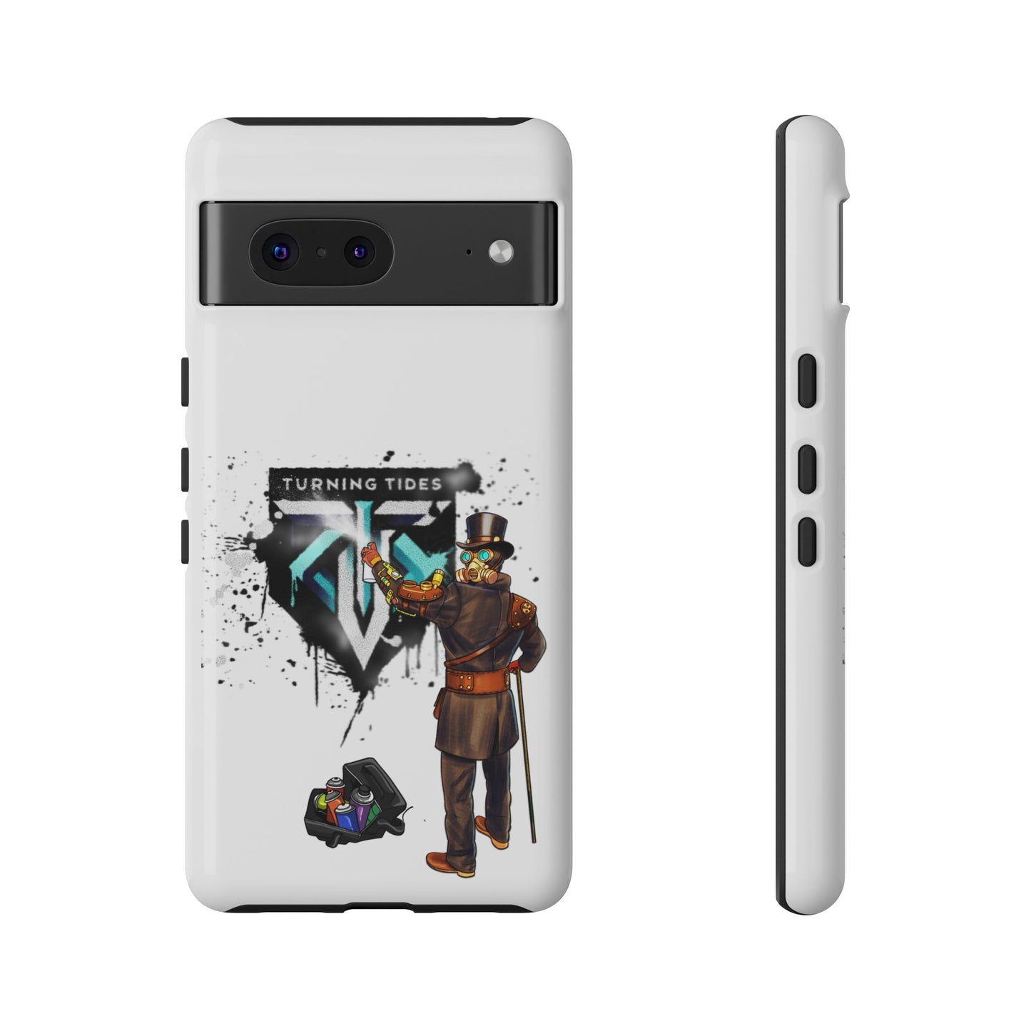 Phone Case - Steampunk Character Turning Tides Logo Tough Case