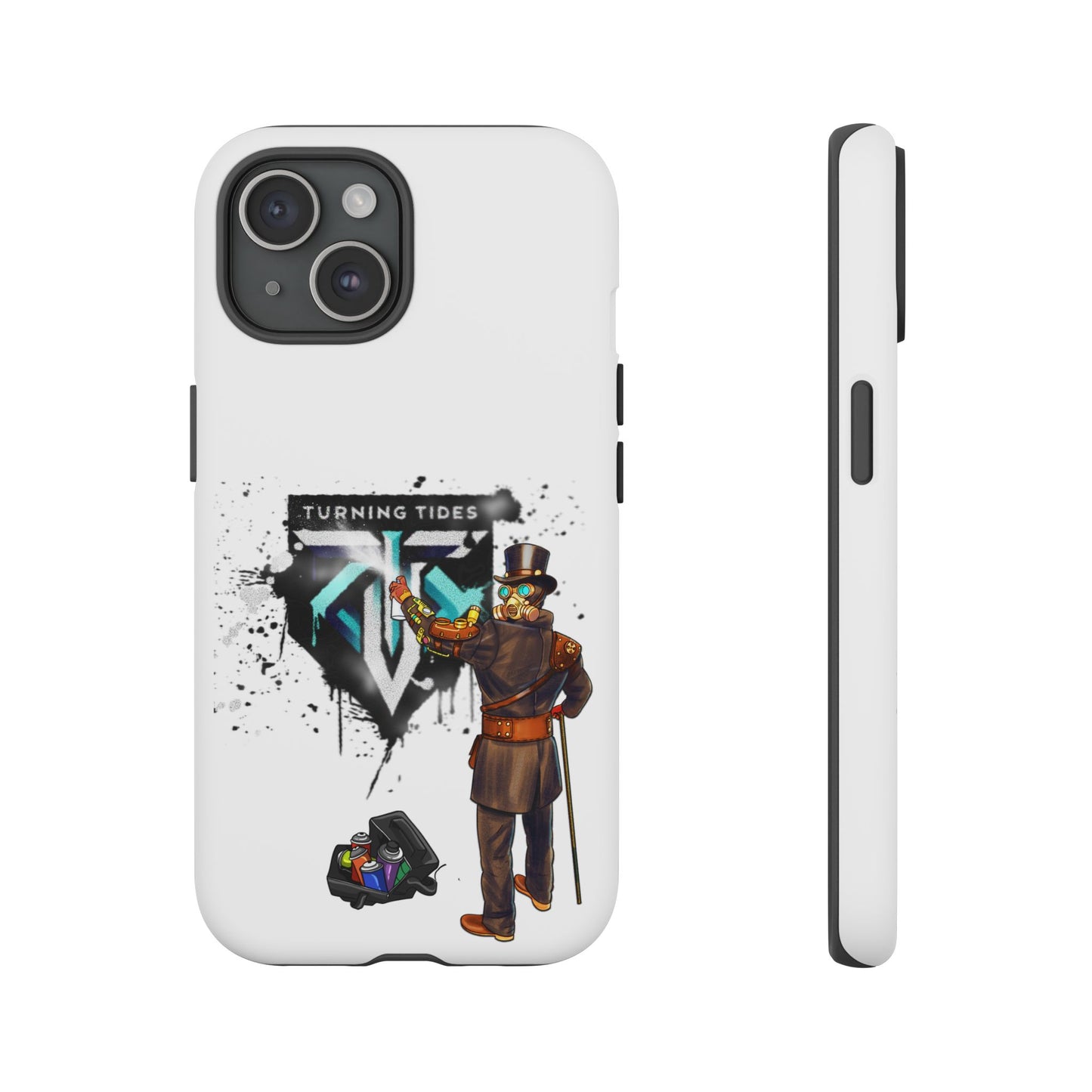 Phone Case - Steampunk Character Turning Tides Logo Tough Case