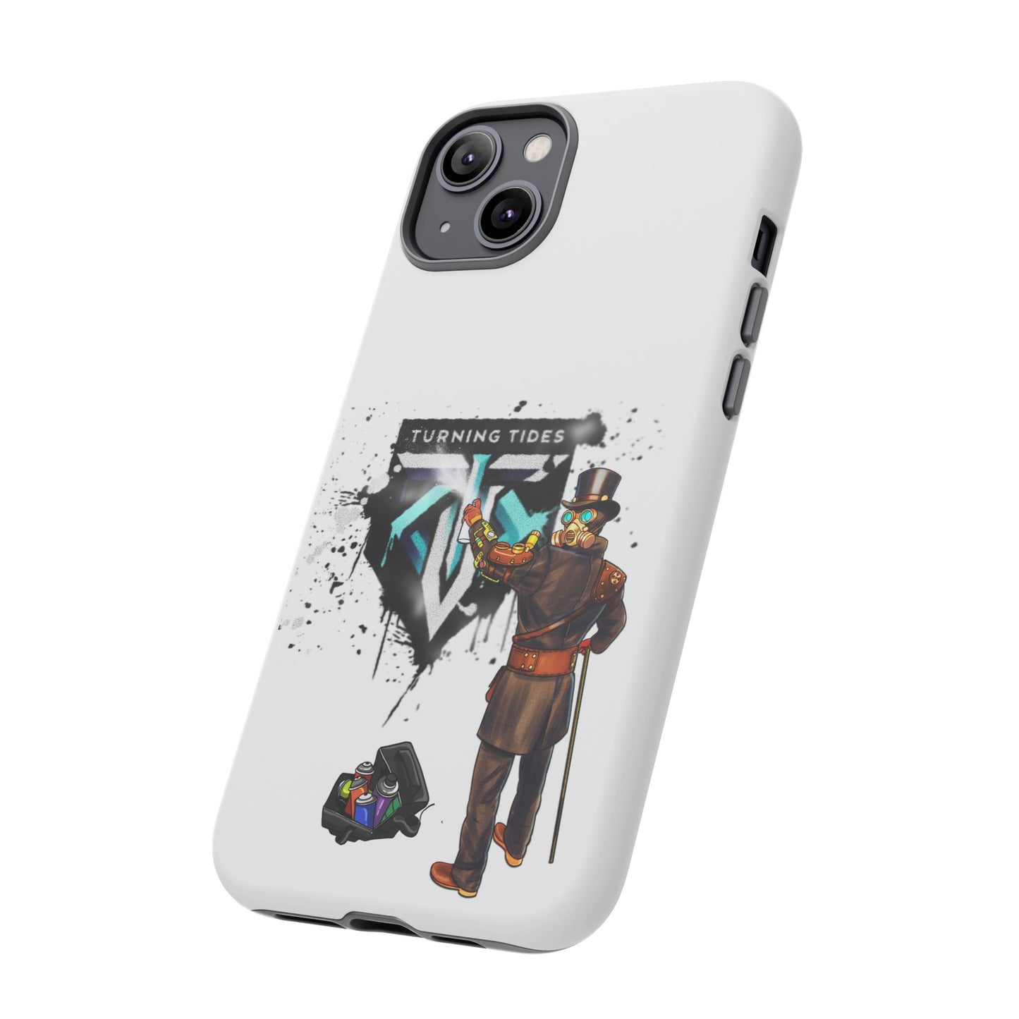 Phone Case - Steampunk Character Turning Tides Logo Tough Case