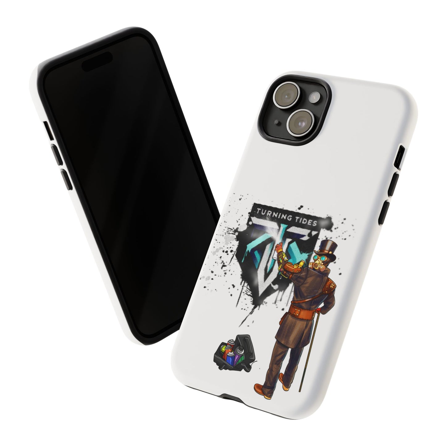 Phone Case - Steampunk Character Turning Tides Logo Tough Case