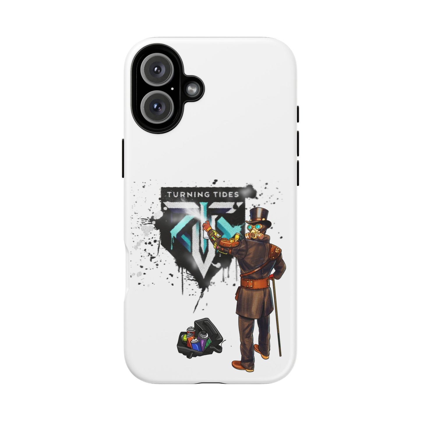 Phone Case - Steampunk Character Turning Tides Logo Tough Case