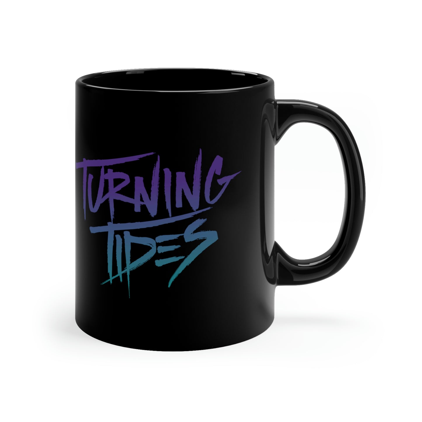 Ceramic Black Mug 11oz w/ Turning Tides Logo