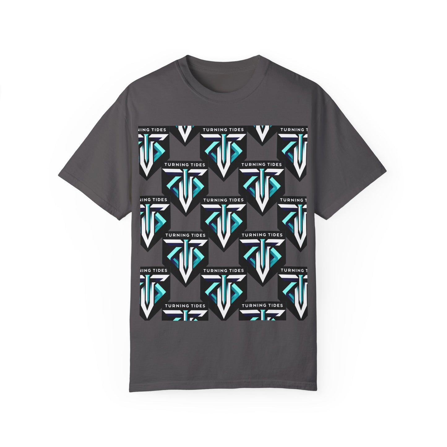 Blue Logo Pattern T-shirt