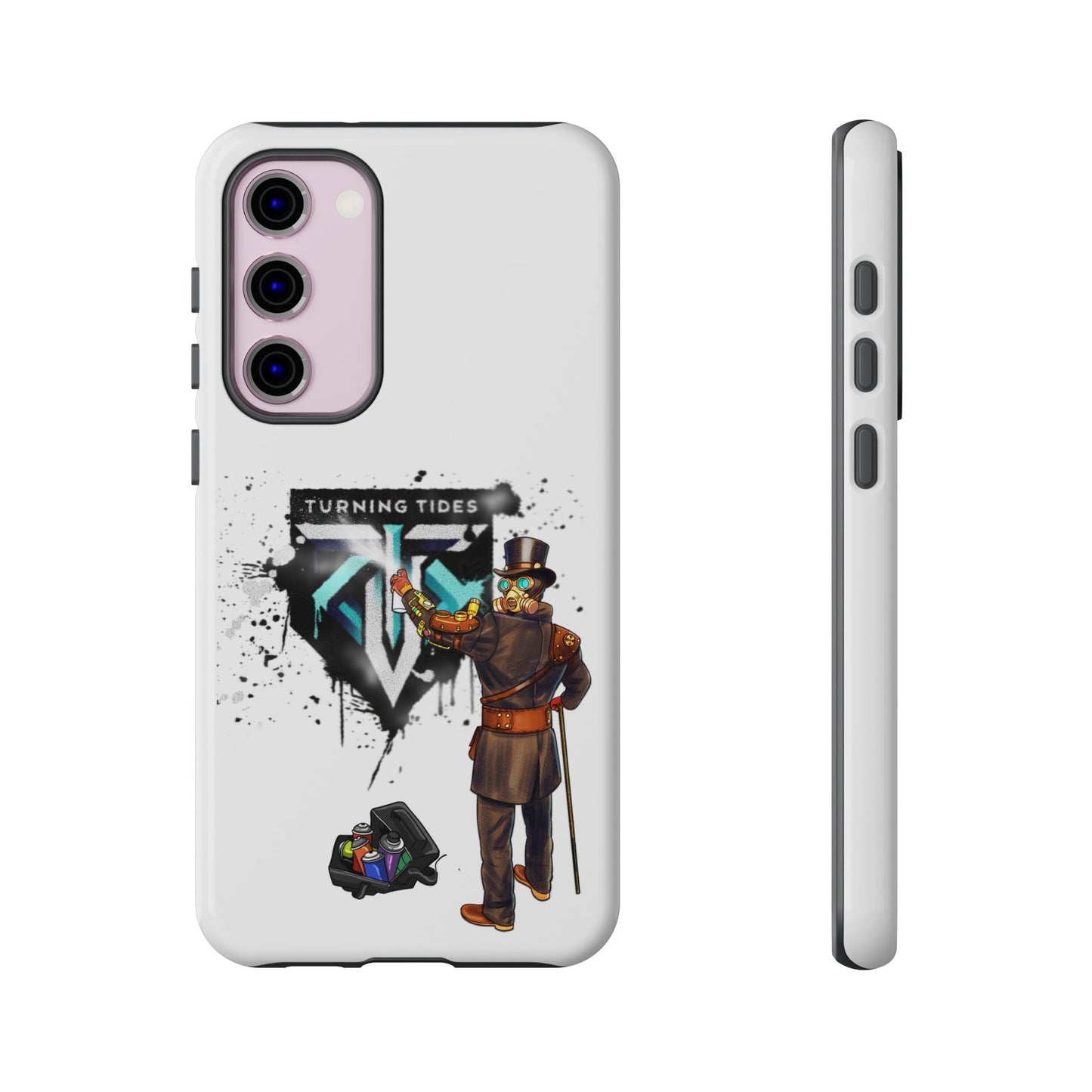 Phone Case - Steampunk Character Turning Tides Logo Tough Case