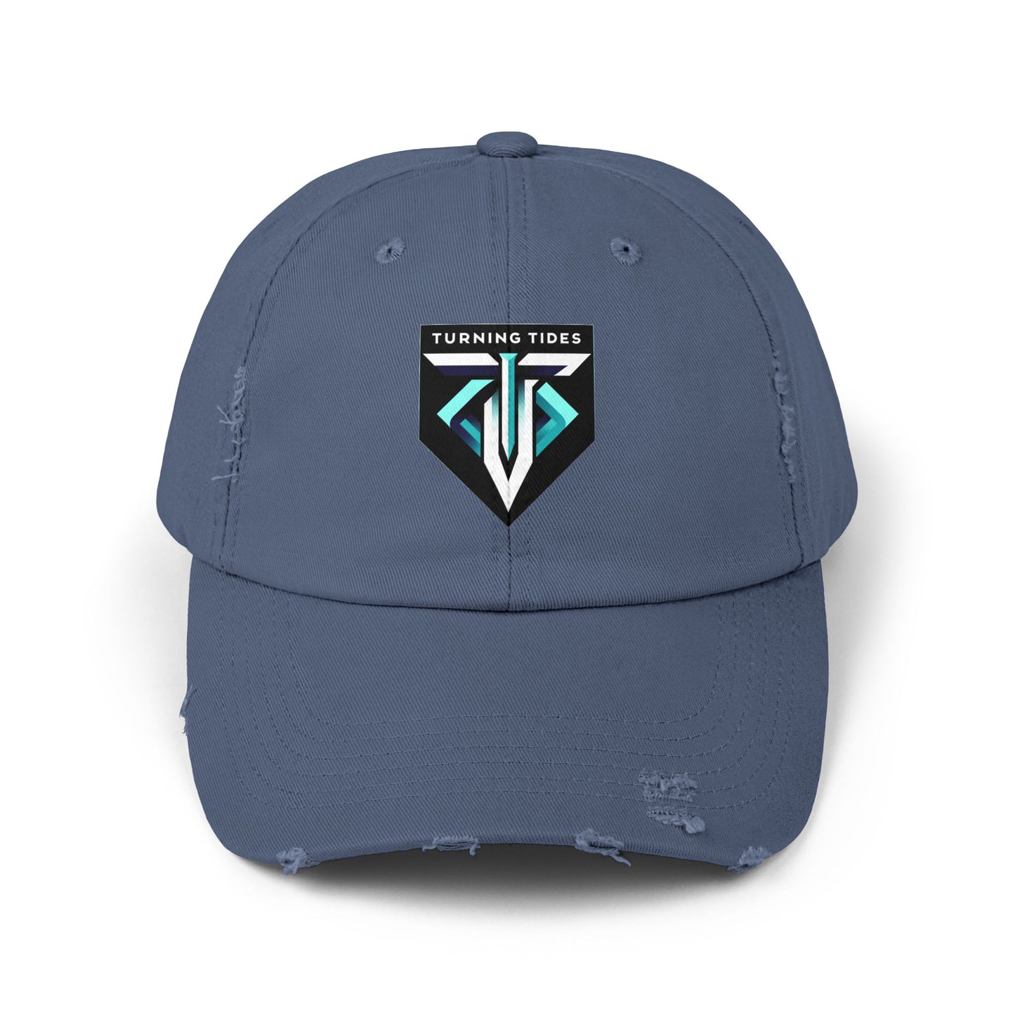 Distressed Cap Turning Tides Blue Logo