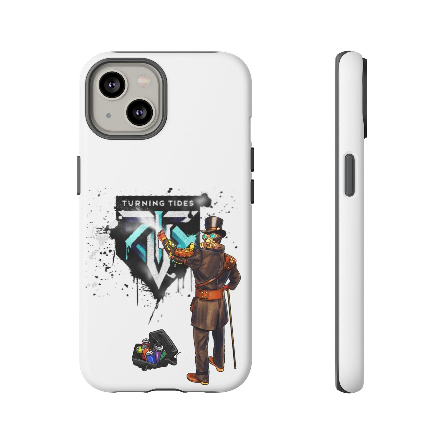 Phone Case - Steampunk Character Turning Tides Logo Tough Case