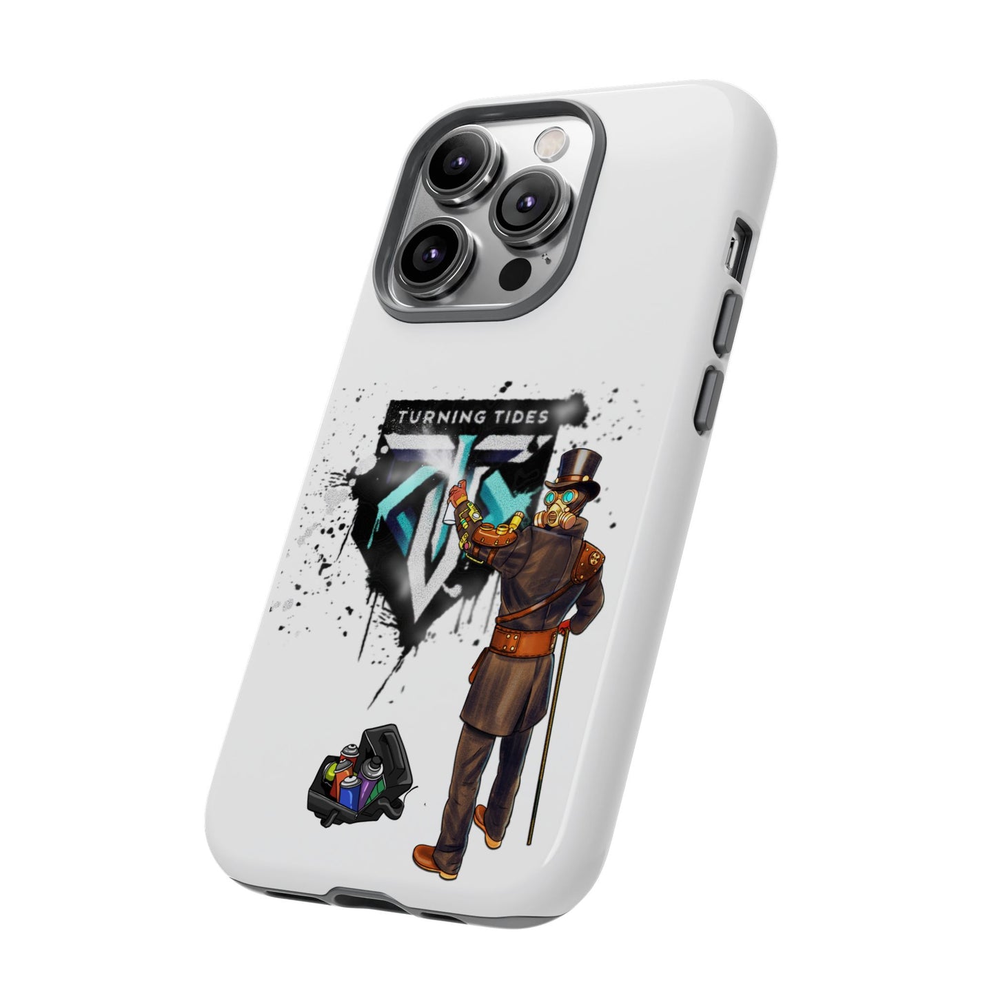 Phone Case - Steampunk Character Turning Tides Logo Tough Case
