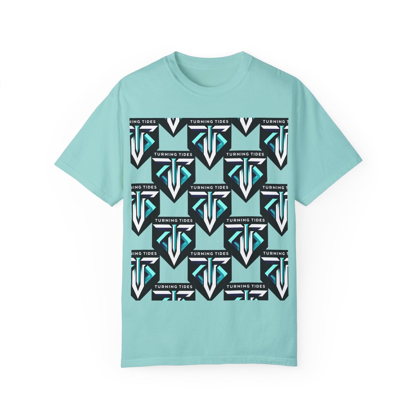 Blue Logo Pattern T-shirt