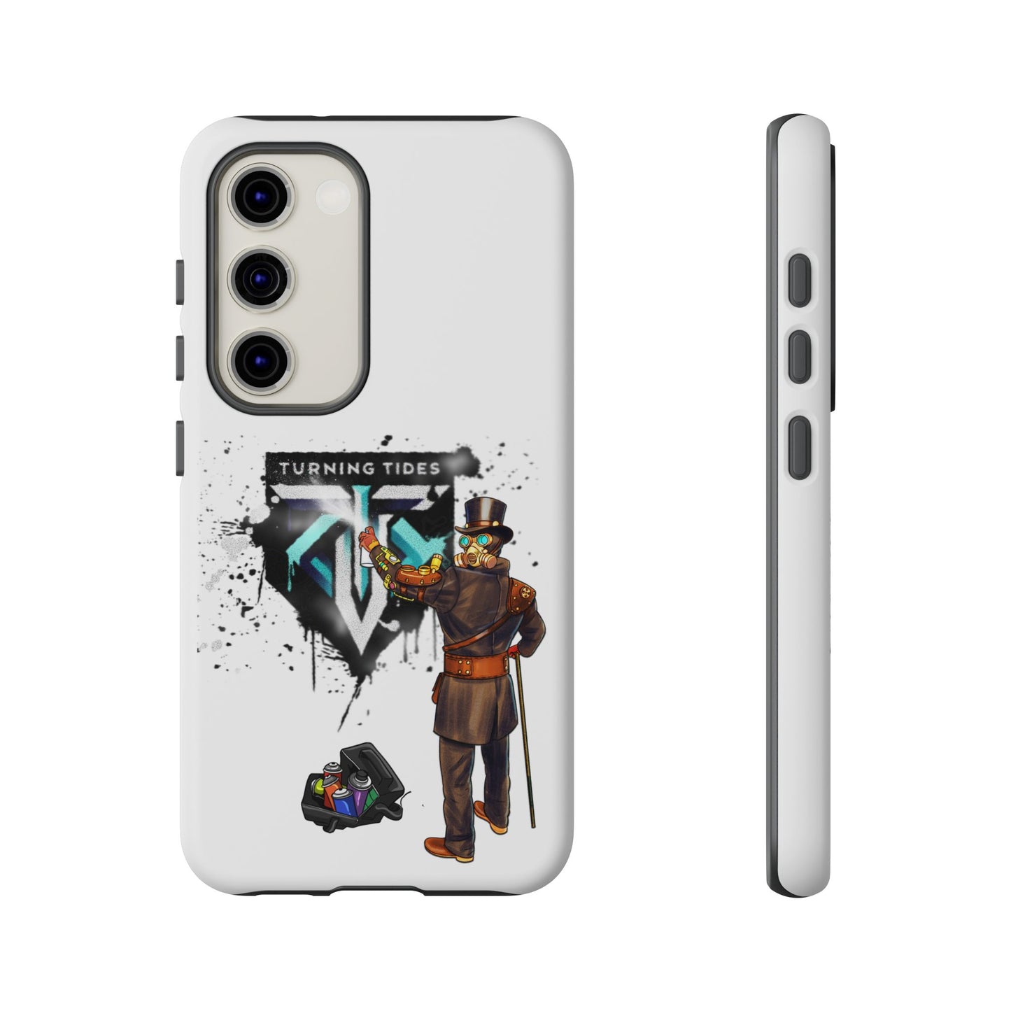 Phone Case - Steampunk Character Turning Tides Logo Tough Case