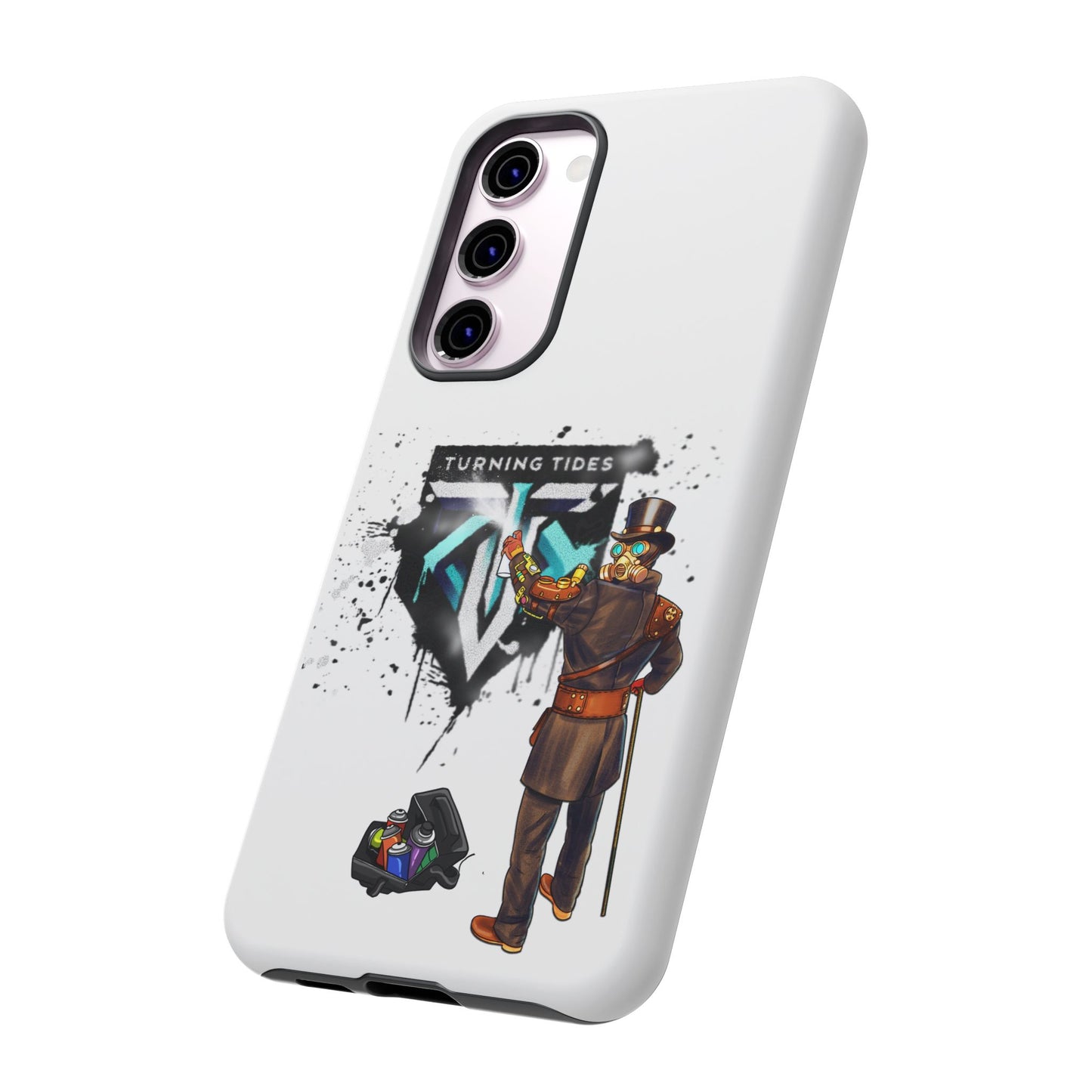 Phone Case - Steampunk Character Turning Tides Logo Tough Case