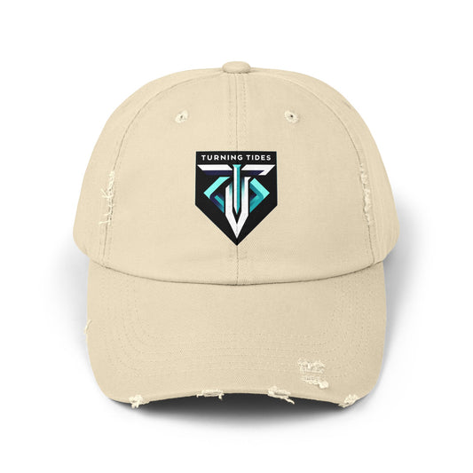 Distressed Cap Turning Tides Blue Logo