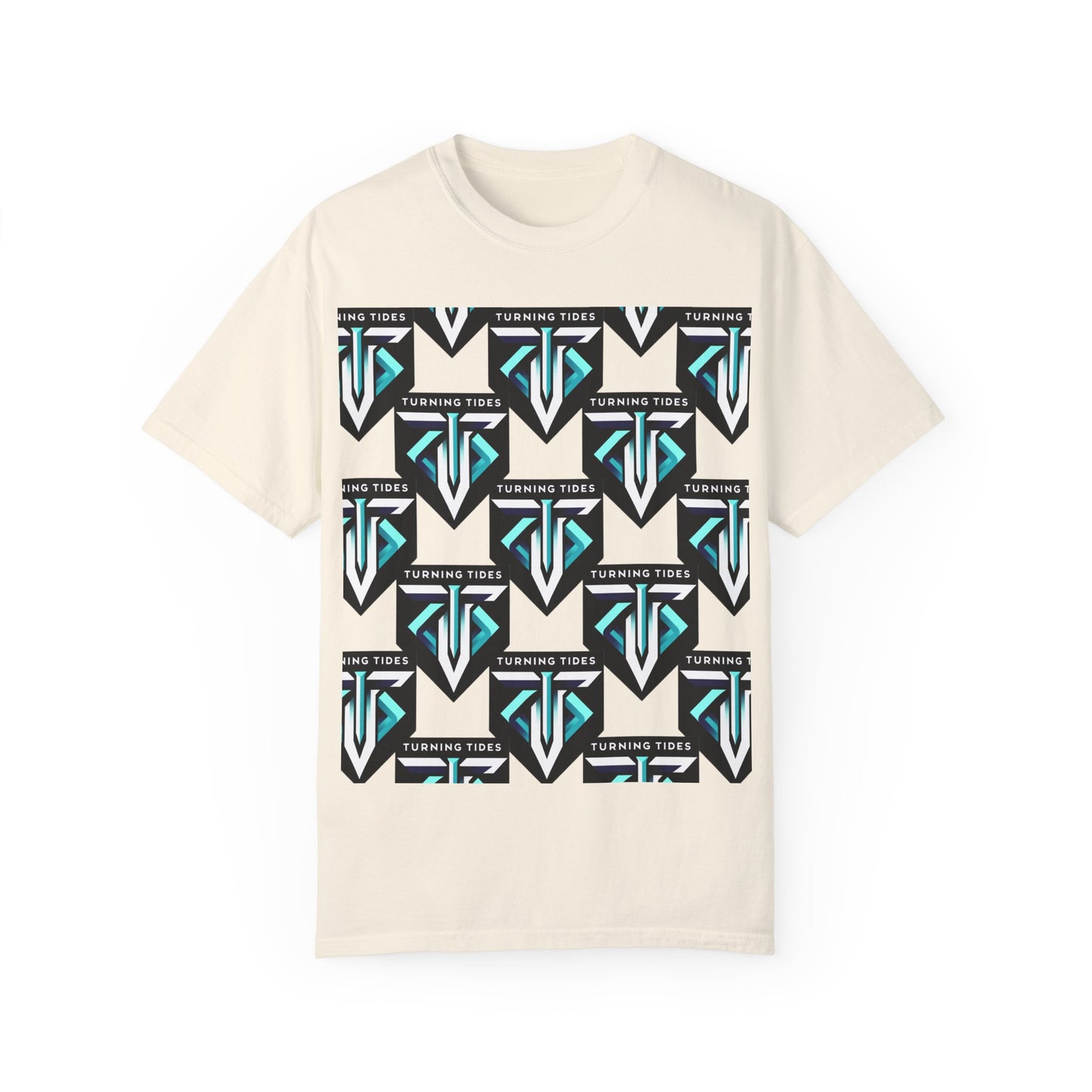 Blue Logo Pattern T-shirt