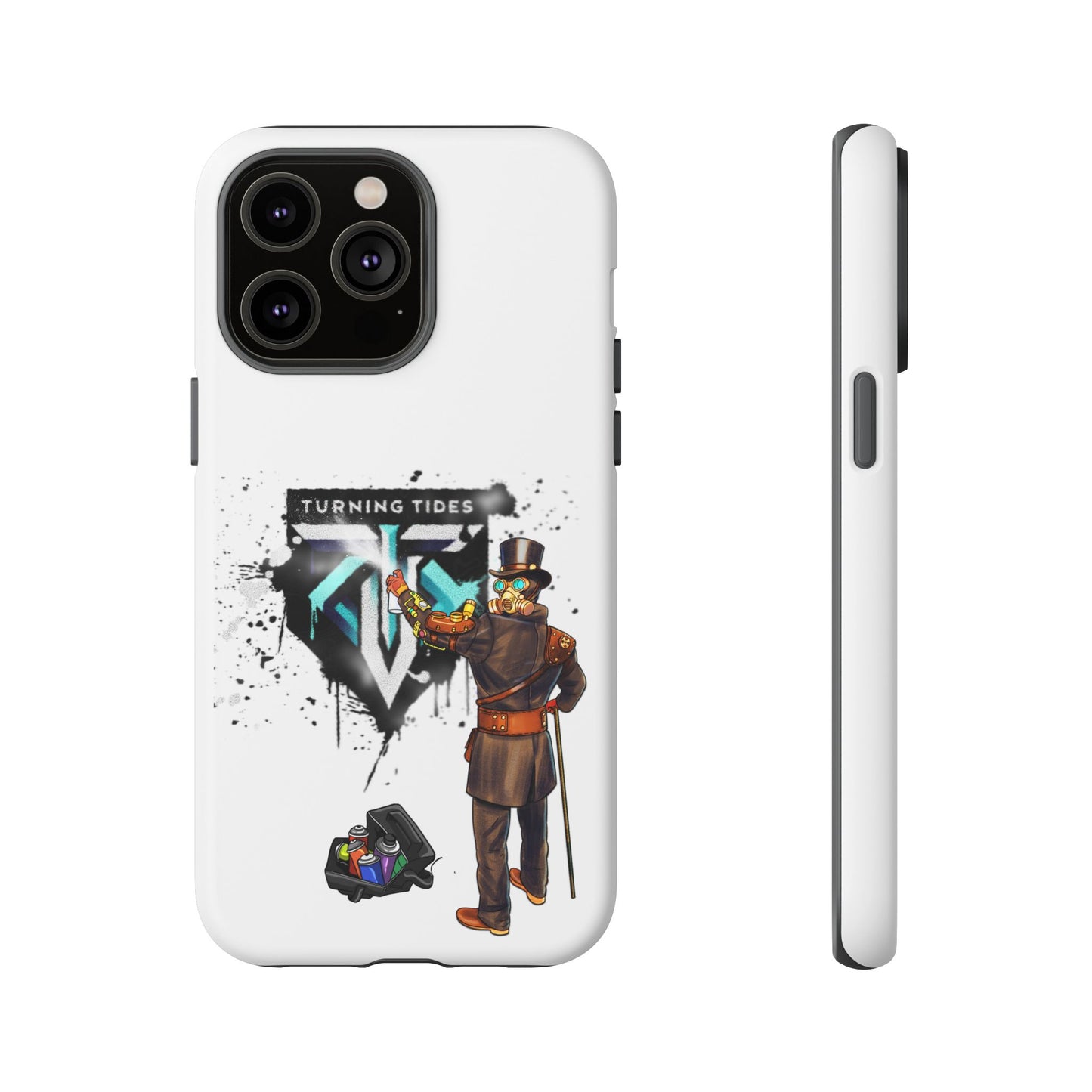 Phone Case - Steampunk Character Turning Tides Logo Tough Case