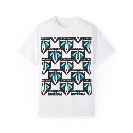 Blue Logo Pattern T-shirt