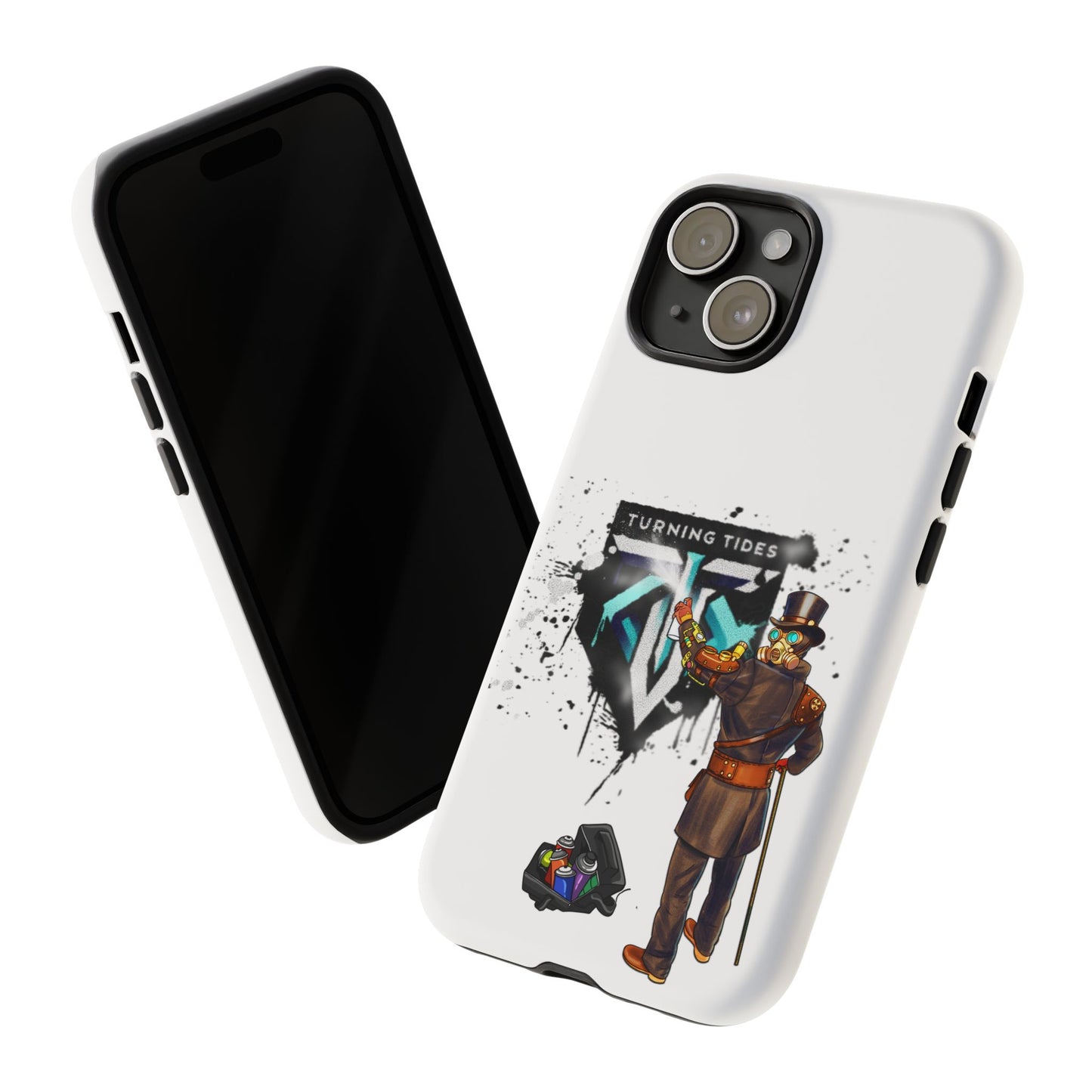 Phone Case - Steampunk Character Turning Tides Logo Tough Case