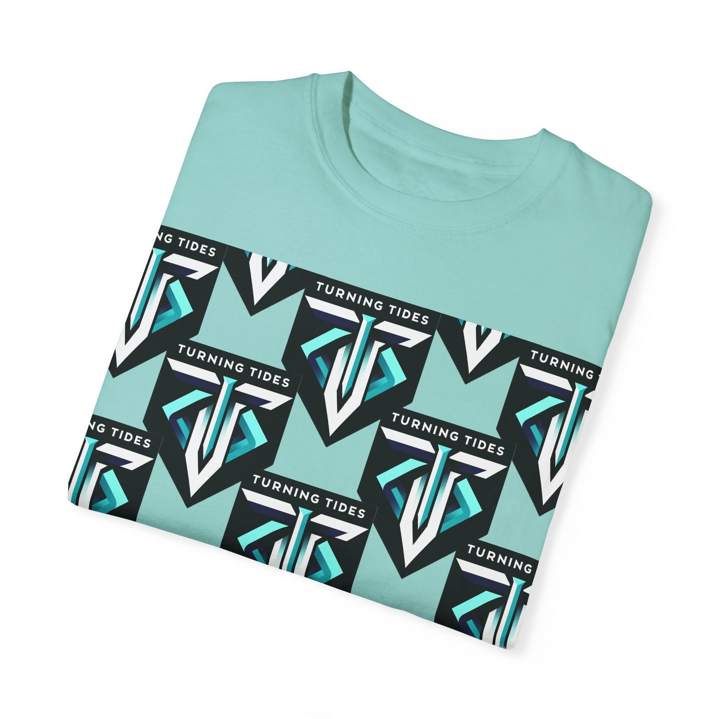 Blue Logo Pattern T-shirt