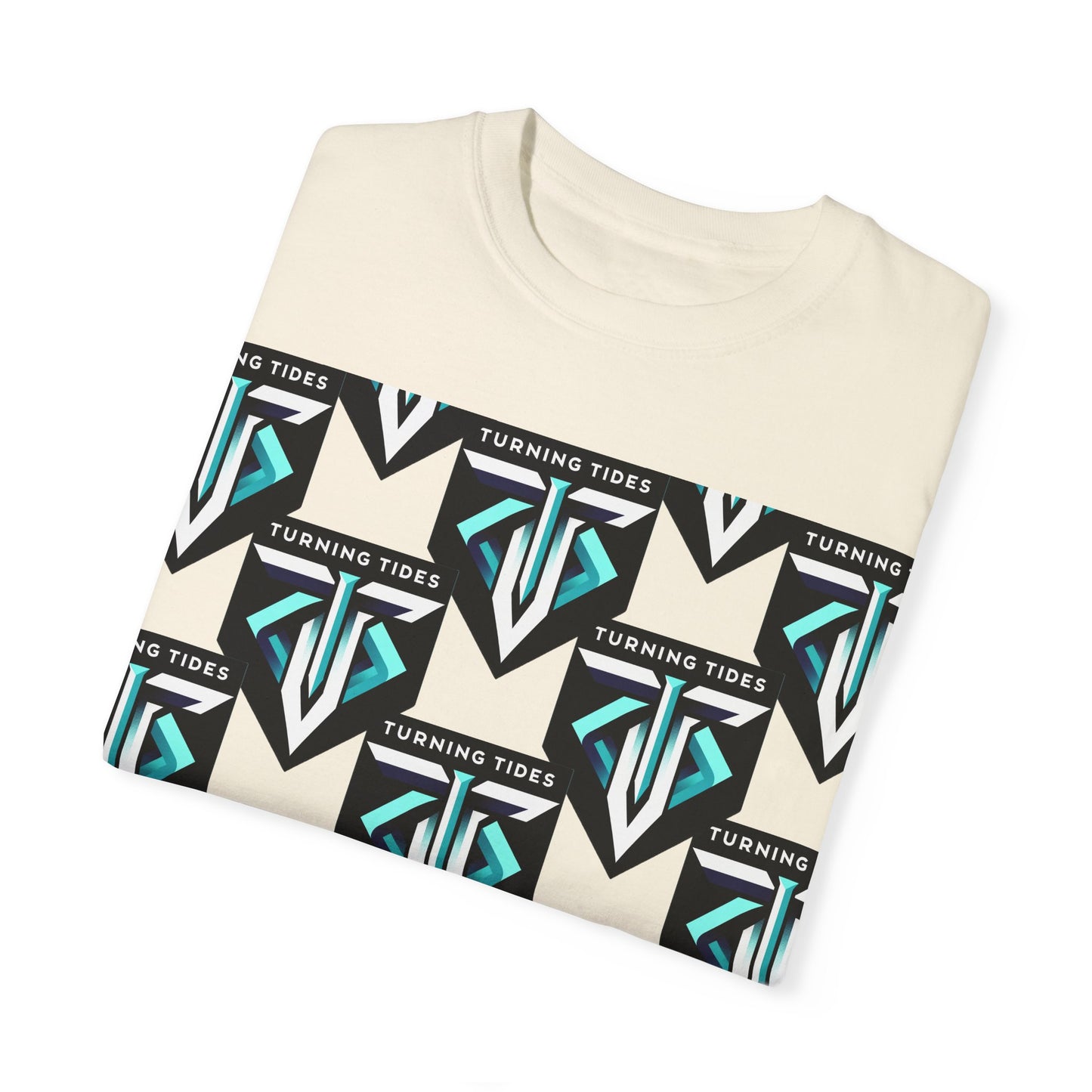 Blue Logo Pattern T-shirt