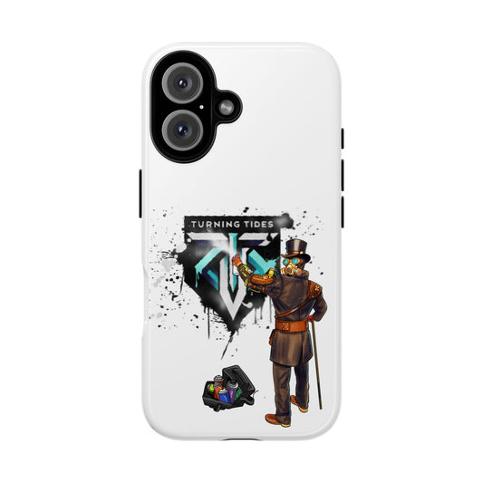 Phone Case - Steampunk Character Turning Tides Logo Tough Case