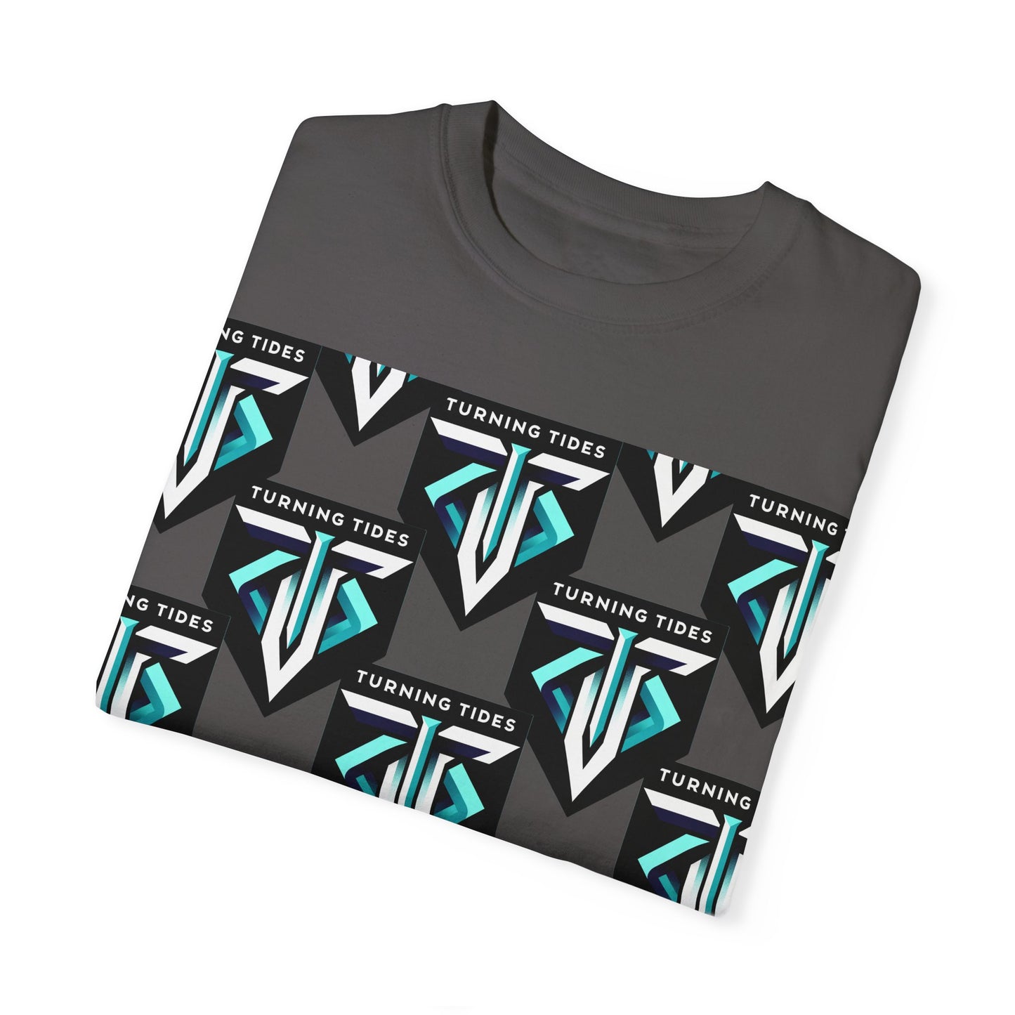 Blue Logo Pattern T-shirt