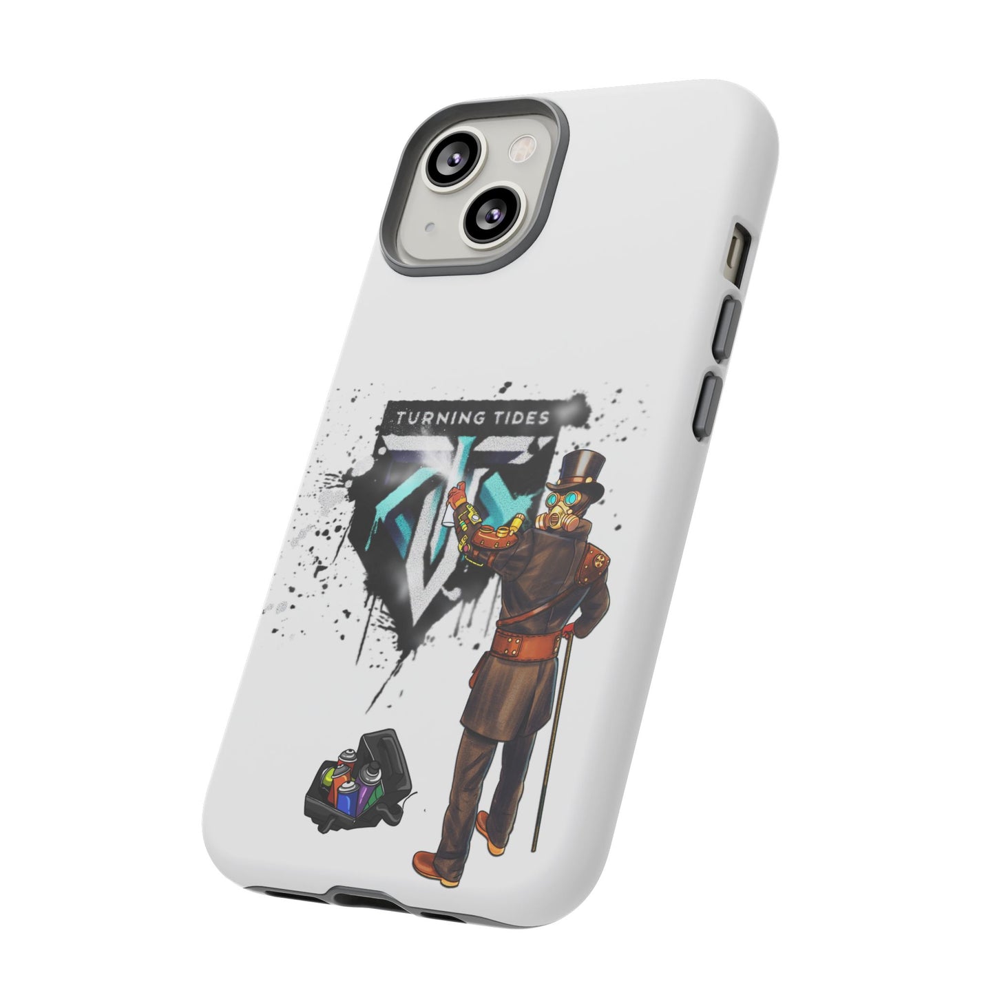 Phone Case - Steampunk Character Turning Tides Logo Tough Case