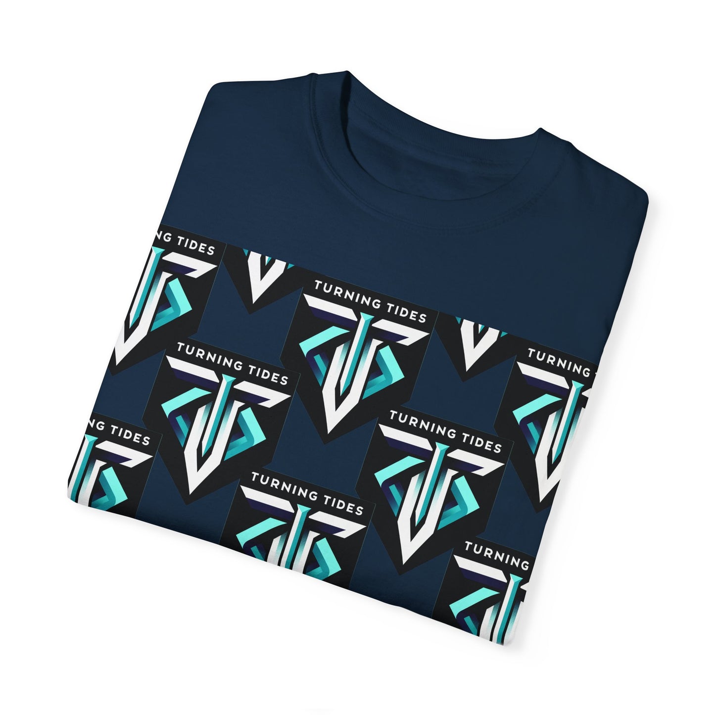 Blue Logo Pattern T-shirt