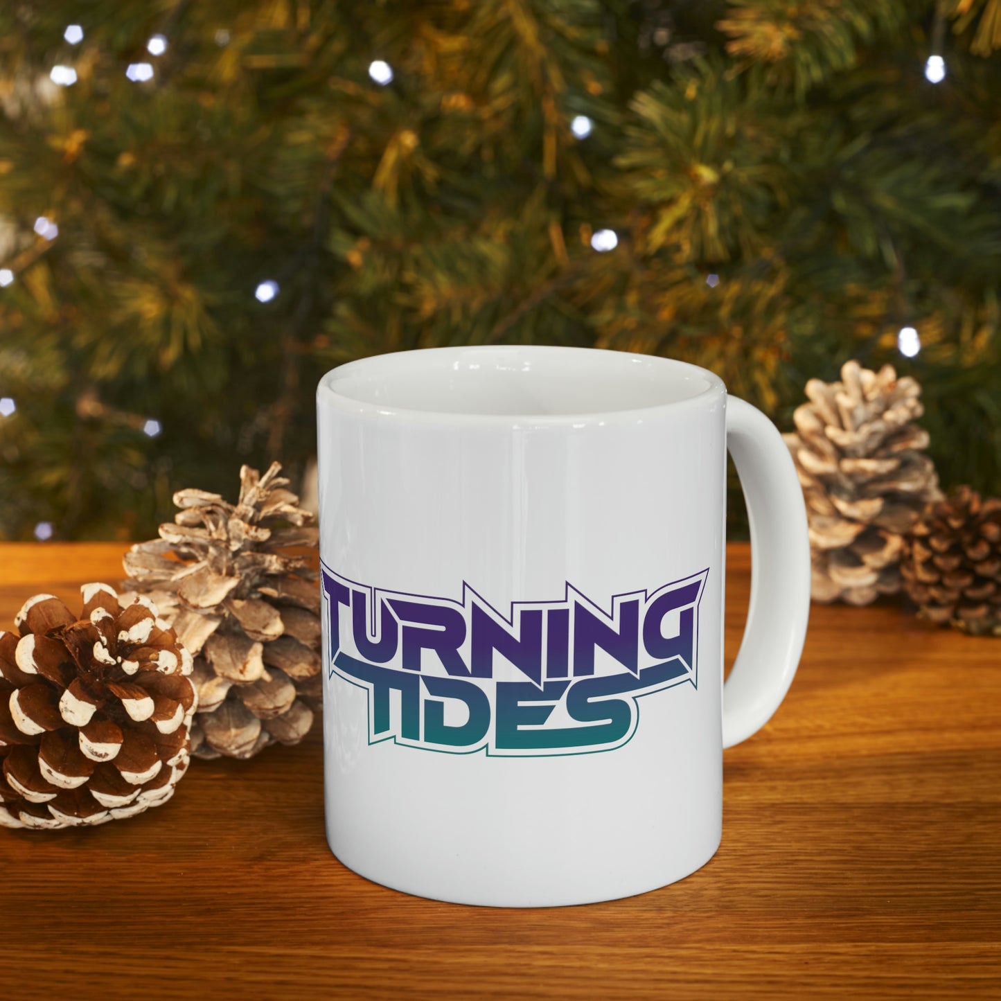 Ceramic White Mug 11oz w/ Turning Tides Logo