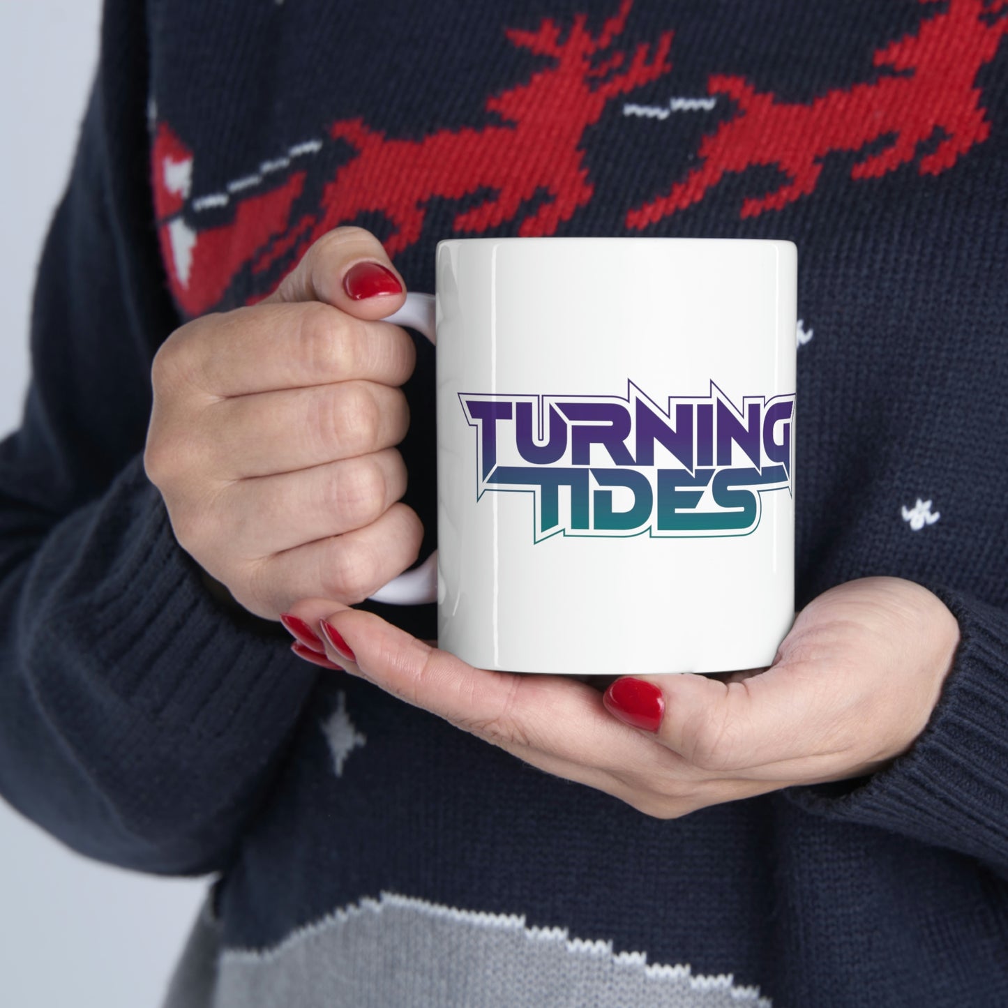 Ceramic White Mug 11oz w/ Turning Tides Logo