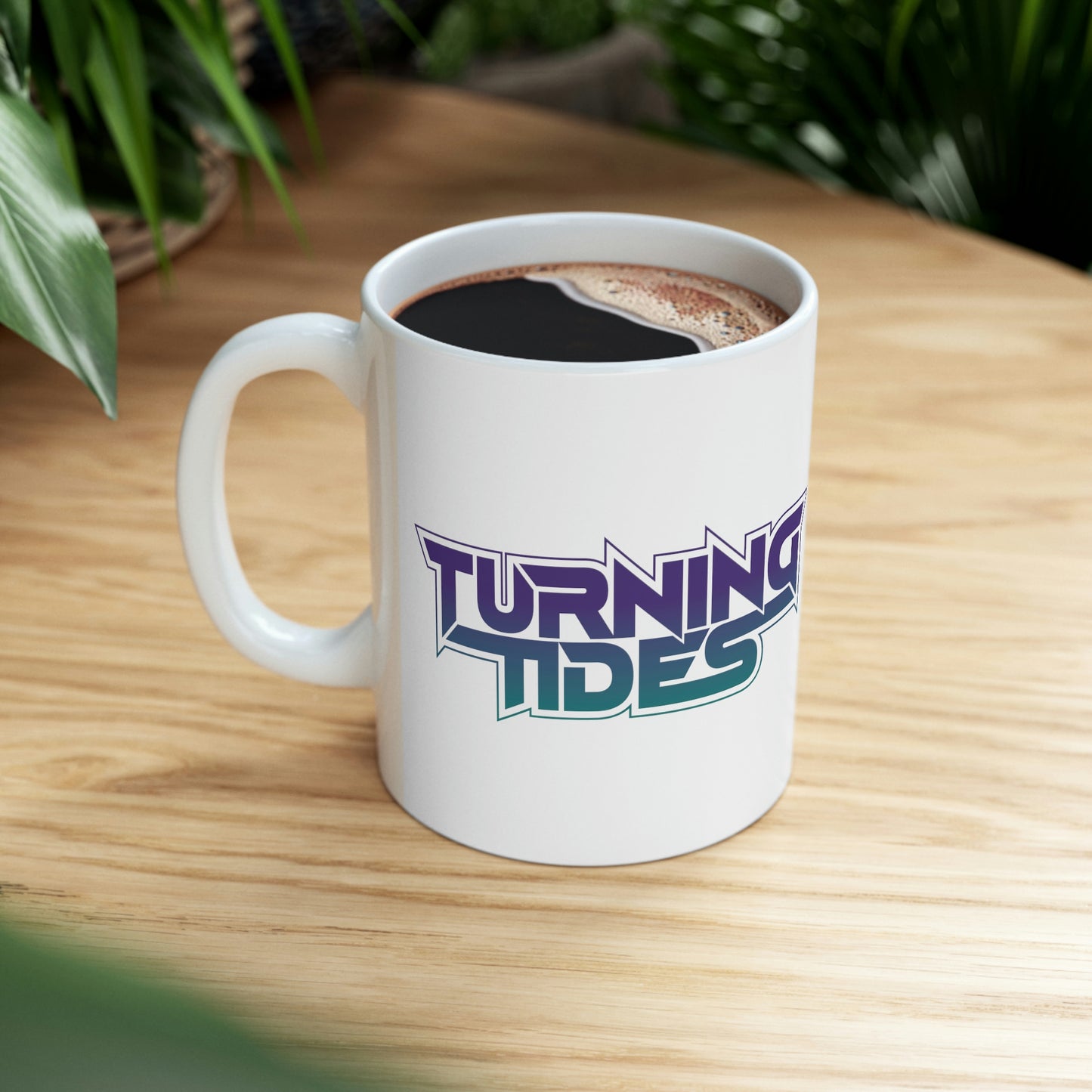 Ceramic White Mug 11oz w/ Turning Tides Logo