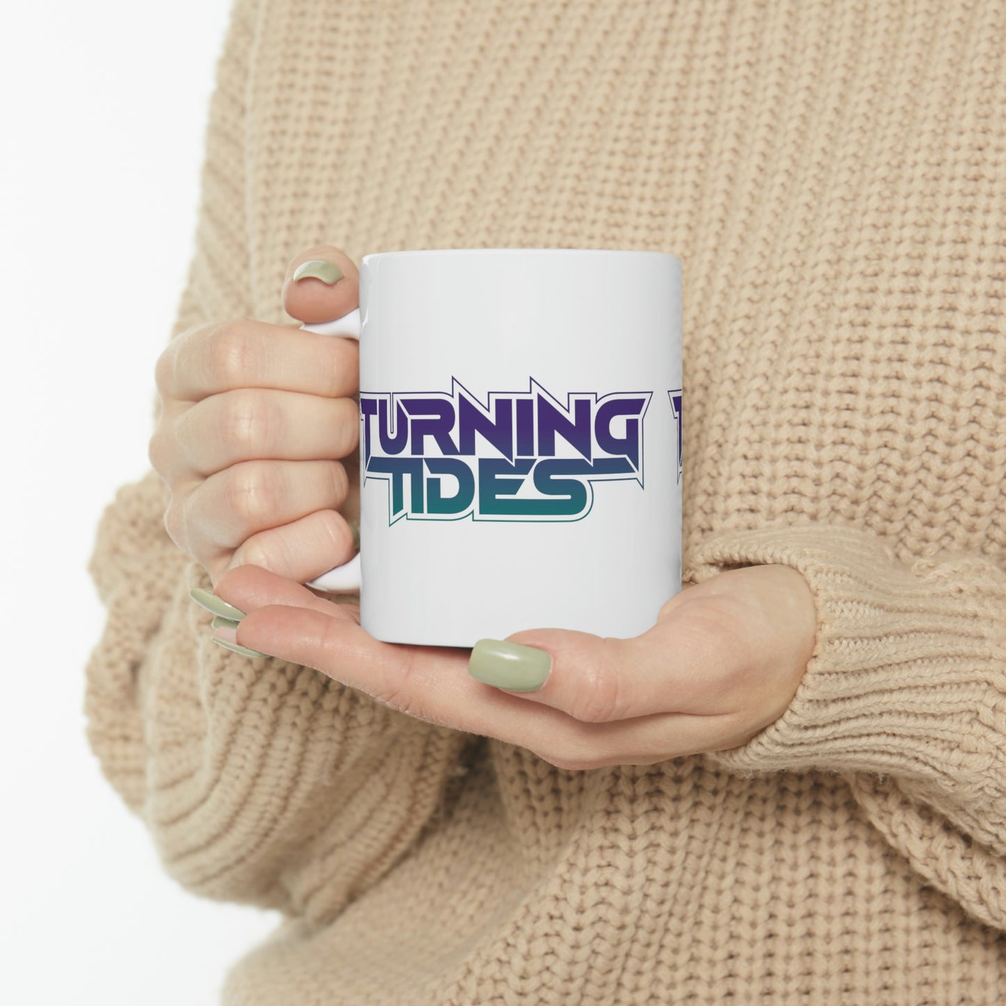 Ceramic White Mug 11oz w/ Turning Tides Logo